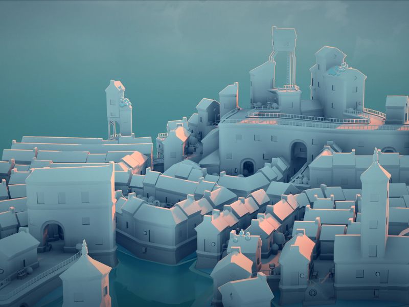 Mở rộng thị trấn dễ dàng với những tòa nhà mới trong Townscaper Apk 